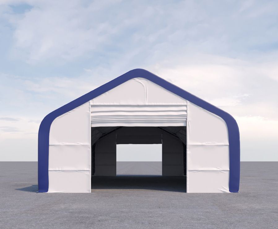 Dual Truss Storage Shelter (30′ x 60′ x 20′) - Cornex Storage