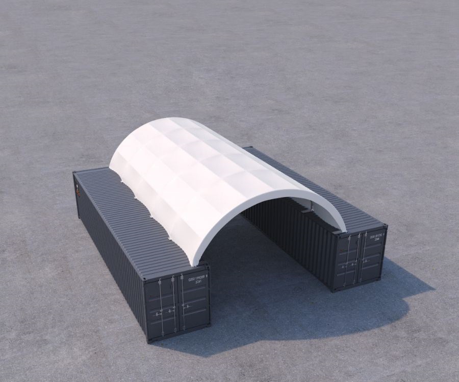 20′ x 40′ Fabric Container Shelter - Cornex Storage