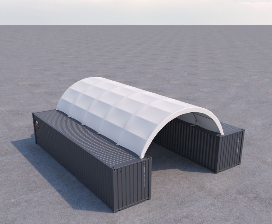 20′ x 40′ Fabric Container Shelter - Cornex Storage